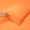 Nestl Twin Sheets Set - 3 Piece Twin Bed Sheets, Double Brushed Twin Sheet Set, Hotel Luxury Bed Sheets Twin Size, Extra Soft Light Orange Sheets, Twin Size Bed Set