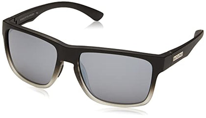 Suncloud Women's Contemporary Sunglasses, Black Gray Fade/Polarized Silver Mirror, One Size