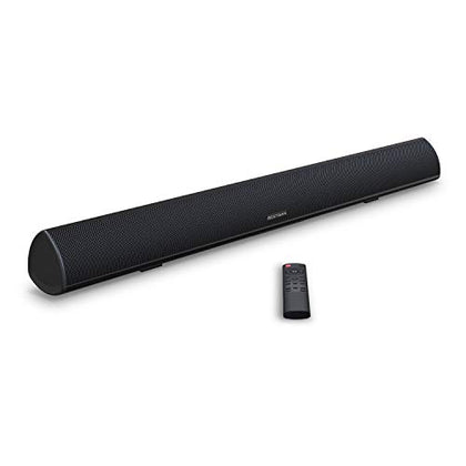 BESTISAN Soundbar, TV Sound Bar with Dual Bass Ports Wired and Wireless Bluetooth 5.0 Home Theater System (28 Inch, Enhanced Bass Technology, 3-Inch Drivers, Bass Adjustable, Wall Mountable, DSP)