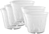 YIKUSH Orchid Pots with Holes Clear Orchid Pot Plastic Plant Pot Flower Pots Outdoor and Indoor Use 4.5 Inch 5 Pack