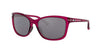 Oakley Women's OO9232 Drop-in Cateye Sunglasses, Crystal Raspberry Rose/Black Iridium, 58 mm