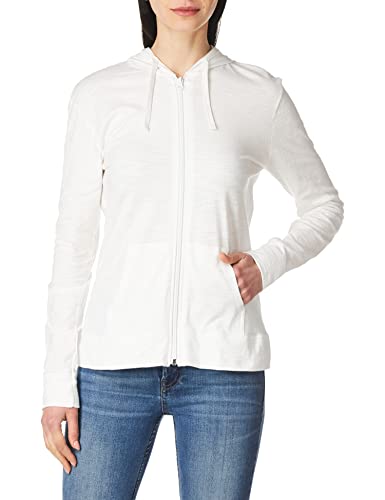 Hanes womens Slub Jersey fashion hoodies, White, Large US
