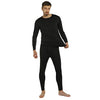 ViCherub Thermal Underwear for Men Fleece Lined Long Johns Thermals Top and Bottom Set Base Layer for Cold Weather Black S