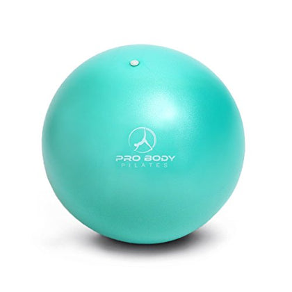 ProBody Pilates Ball Small Exercise Ball, 9 Inch Bender Ball, Mini Soft Yoga Ball, Workout Ball for Stability, Barre, Ab, Core, Physio and Physical Therapy Ball at Home Gym & Office (Aqua)