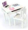 Playtime by Eimmie 18 Inch Doll Furniture ((Desk & Chair with Classroom Accessories)