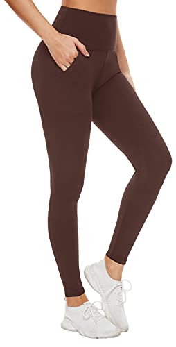 Aoliks Leggings with Pockets for Women - Yoga Pants with Pockets,Soft High Waist Tummy Control Non See Through Workout Pants