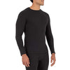 Fruit of the Loom Men's Recycled Waffle Thermal Underwear Crew Top (1 and 2 Packs), Black, Small