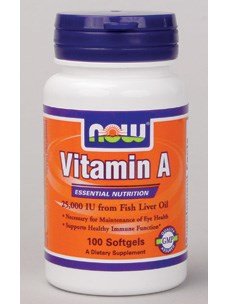 Vitamin A 25000 IU, 100 Sgels by Now Foods (Pack of 2)
