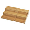 Seville Classics Bamboo Premium Wood 3-Tier Step Shelf Spice & Seasoning Storage Rack Organizer for Kitchen, Cabinet, Countertop, Pantry, Bathroom, Salon, Expandable 8.5