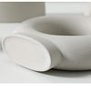 INGLENIX Grey White Ceramic Vase Nordic Minimalism Style Room Decor for Kitchen, Office, Living Room, Centerpieces, Modern Geometric Decorative Vases for Home Decor (INS-E)