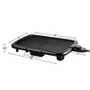 OVENTE Electric Griddle with 16 x 10 Inch Flat Non-Stick Cooking Surface, Adjustable Thermostat, Essential Indoor Grill for Instant Breakfast Pancakes Burgers Eggs, Black GD1610B