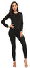 WEERTI Thermal Underwear for Women Long Johns Women with Fleece Lined, Base Layer Women Cold Weather Top Bottom?Black XXS?