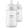 Philips AVENT Natural Baby Bottle with Natural Response Nipple, Clear, 11oz, 2pk, SCY906/02