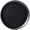 Amuse Home Bayview Essentials- Chip-Resistant Large Daily Melamine Round Dinner Plate- Set of 6-11 inches (Black)