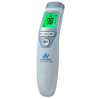 Amplim Baby Thermometer | Non Contact/No Touch Forehead Thermometer | Must Haves Registry Essentials for Adults, Kids, Infants | Accurate Hospital Medical Grade Touchless Temporal Thermometer