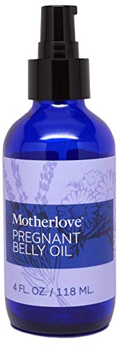 Motherlove Pregnant Belly Oil (4 oz) Natural Moisturizer to Soothe Itchy Skin & Prevent Stretch Marks-Non-GMO, Organic Herbs, Vegan