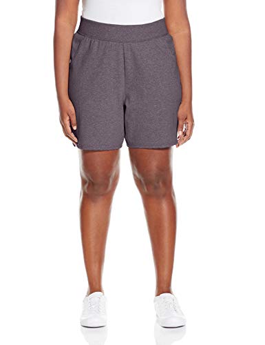 Just My Size Women's Plus Cotton Jersey Pull-On Shorts - 4X Plus - Charcoal Heather