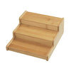 Seville Classics Bamboo Premium Wood 3-Tier Step Shelf Spice & Seasoning Storage Rack Organizer for Kitchen, Cabinet, Countertop, Pantry, Bathroom, Salon, Expandable 8.5