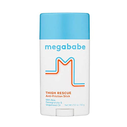 Megababe Thigh Rescue Anti-Chafe Stick | Prevents Skin Chafe & Irritation | Thighs, Arms, Bra-Lines & More | 2.12 oz