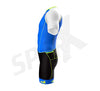 Sparx Mens Elite Aerosuit Triathlon Suit Mens Short Sleeve Tri Suit Skinsuit (2XL) Blue