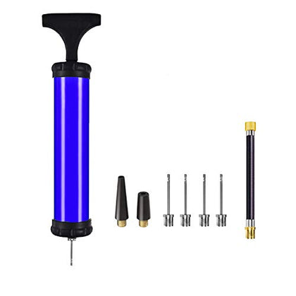 HDNNC Ball Pump, Air Pump Inflator Kit with Needles Nozzle Extension Hose Hand Pumps for Basketball Football Pump Volleyball Water Polo Rugby Exercise Sports Ball Balloon Inflating Portable Pump