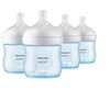 Philips AVENT Natural Baby Bottle with Natural Response Nipple, Blue, 4oz, 4pk, SCY900/24