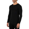 Fruit of the Loom Men's Recycled Waffle Thermal Underwear Henley Top (1 and 2 Packs), Black, Small