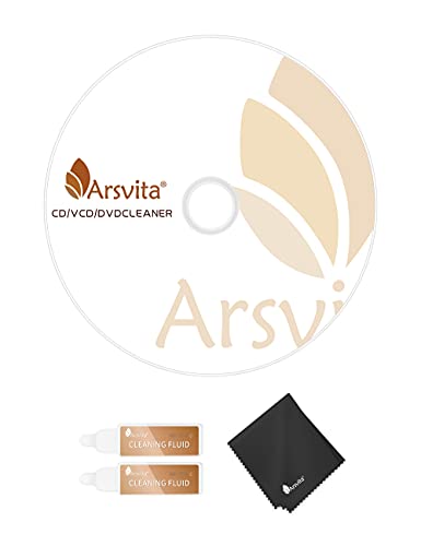 Arsvita Laser Lens Cleaner Disc Cleaning Set for CD/VCD/DVD Player, Safe and Effective, ARCD-03