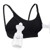 Momcozy Hands Free Pumping Bra, Adjustable Breast-Pumps Holding and Nursing Bra, Suitable for Breastfeeding-Pumps by Lansinoh, Philips Avent, Spectra, Evenflo and More(Black,X-Small)