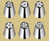 9pcs Russian Piping Tips Baking Supplies Set for Cake/Cupcake Decorating Birthday Party Decorating Supplies Kit Flower Frosting tips with a Storage Box and Small Cleaning Brush