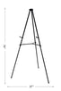Lightweight Aluminum Telescoping Display Easel, 70 Inches, Black