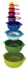 Joseph Joseph Nest 9 Plus, 9 Piece Compact Food Preparation Set with Mixing Bowls, Measuring cups, Sieve and Colander, MultiColor