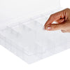3 Pack Jewelry Organizer Box for Earrings, Clear Plastic Bead Storage Containers for Crafts (36 Compartments)