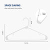 Zober Plastic Hangers 50 Pack - Standard Set of Slim Heavy Duty Clothes Hangers w/Hooks for Coats, Jackets & Pants for Everyday Use, White