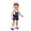 ZITA ELEMENT 18 Inch Girl Doll Scooter Skateboard Clothes and Accessories - 18 Inch Doll Clothes Set Sport Shoes Scooter and Other Outdoor Sport Stuff