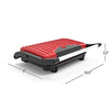 Chef Buddy Gourmet (Red) Panini Press - Sandwich Maker with Nonstick Plates - Indoor Countertop Cooking Burgers, Steak, Grilled Cheese, 9.5