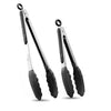 HOTEC Premium Stainless Steel Locking Kitchen Tongs with Silicon Tips, Set of 2-9