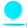 Youngever 10 Inch Plastic Plates, Large Plates, Dinner Plates, Set of 9 (Coastal Color Theme)