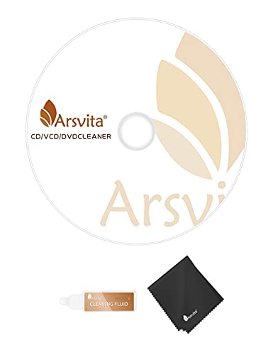 Arsvita Laser Lens Cleaner Disc Cleaning Set for CD/VCD/DVD Player, Safe and Effective, ARCD-02