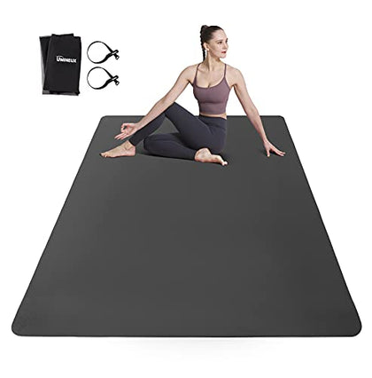 Large Yoga Mat for Men and Women - 6'x4'x6mm, Extra Wide TPE Fitness Mat for Home Gym Workout, Non-Slip, Perfect for Barefoot Exercise (Yoga, Pilates, Stretching, Meditation)