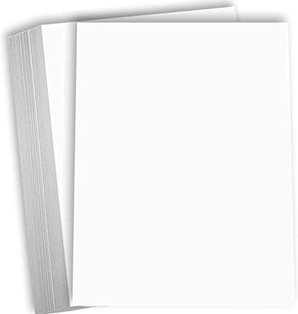 White Cardstock Printer Paper By Hamilco (50-Pack)- 8.5 x 11 Thick Card Stock For Card Making- 80lb Heavyweight Stationery Card Stock Paper Cover- Great For Invitations, Birthdays, Awards, Brochures