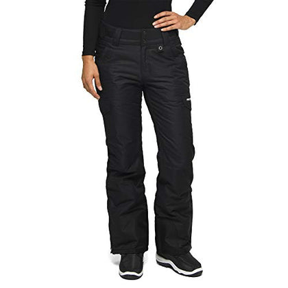 Arctix Women's Snow Sports Insulated Cargo Pants, Black, X-Small Tall