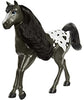 Mattel Spirit Untamed Herd Horse (Approx. 8-in), Moving Head, Black Pinto with Long Black Mane & Playful Stance, Great Gift for Horse Fans Ages 3 Years Old & Up (GXD98)