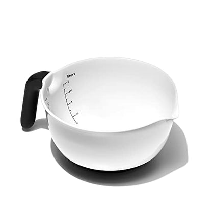 OXO Good Grips 2QT Plastic Batter Mixing Bowl, White