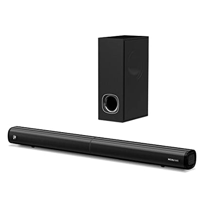 PHEANOO Sound Bar Compatible with?Dolby?, 2.1 CH Soundbar with Subwoofer, HDMI(ARC)/Bluetooth 5.0/Optical/AUX Connectivity - D6