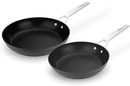 MsMk Non Stick Frying Pans, 10-Inch and 12-Inch Non Stick Pans Set PFOA Free Non-Toxic, Skillet Set for Induction, Ceramic and Gas Cooktops