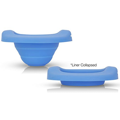 Kalencom Potette Plus Collapsible Reusable Liner For Home Use With The 2-in-1 Potette Plus Potty (sold separately) (Blue), 1 Count (Pack of 1)