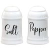 Home Acre Designs Salt and Pepper Shakers set Farmhouse Kitchen Decor Ceramic Salt Shaker -White Salt and Pepper Shaker - Wedding Registry Ideas Gifts Rustic Salt and Pepper Set Holder Table Decor
