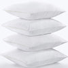 4 Pack Waterproof Pillow Protectors Standard 20x26 Inches Smooth Zipper Premium Encasement Covers Quiet Cases Set White 100% Liquid Protection