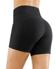 THE GYM PEOPLE High Waist Yoga Shorts for Women Tummy Control Fitness Athletic Workout Running Shorts with Deep Pockets (X-Small, Black)